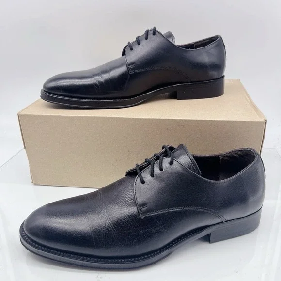 BRUNO MAGLI Cilo Men's Oxford Derby Dress Shoes Black Leather US 9 M MSRP $395